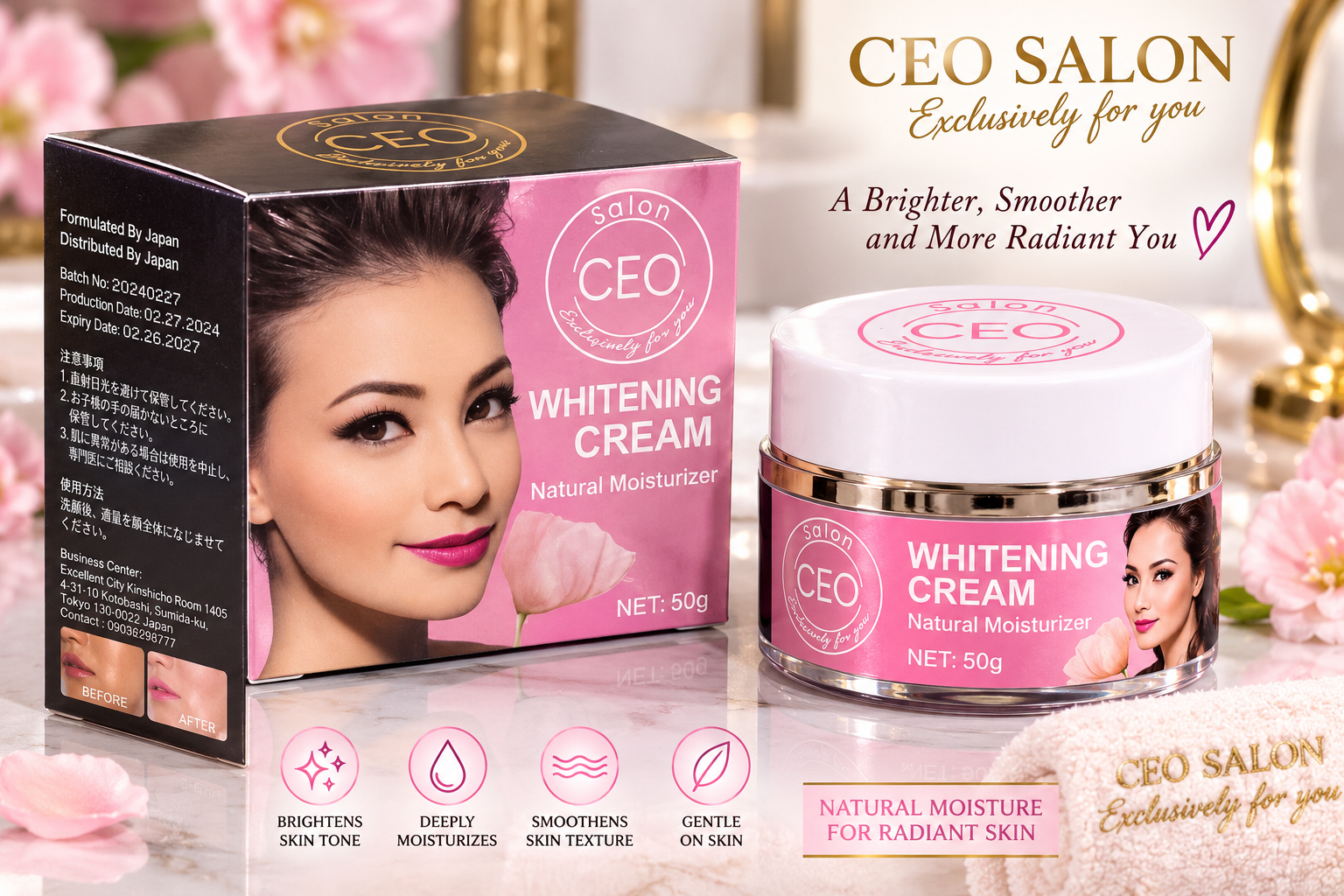 CEO Salon Instant Whitening Cream – 50g